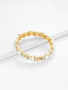 Shein Faux Pearl Decorated Bangle Bracelet