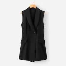 Shein Solid Shawl Collar Blazer Romper