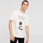 Shein Men Letter And Flower Print Tee