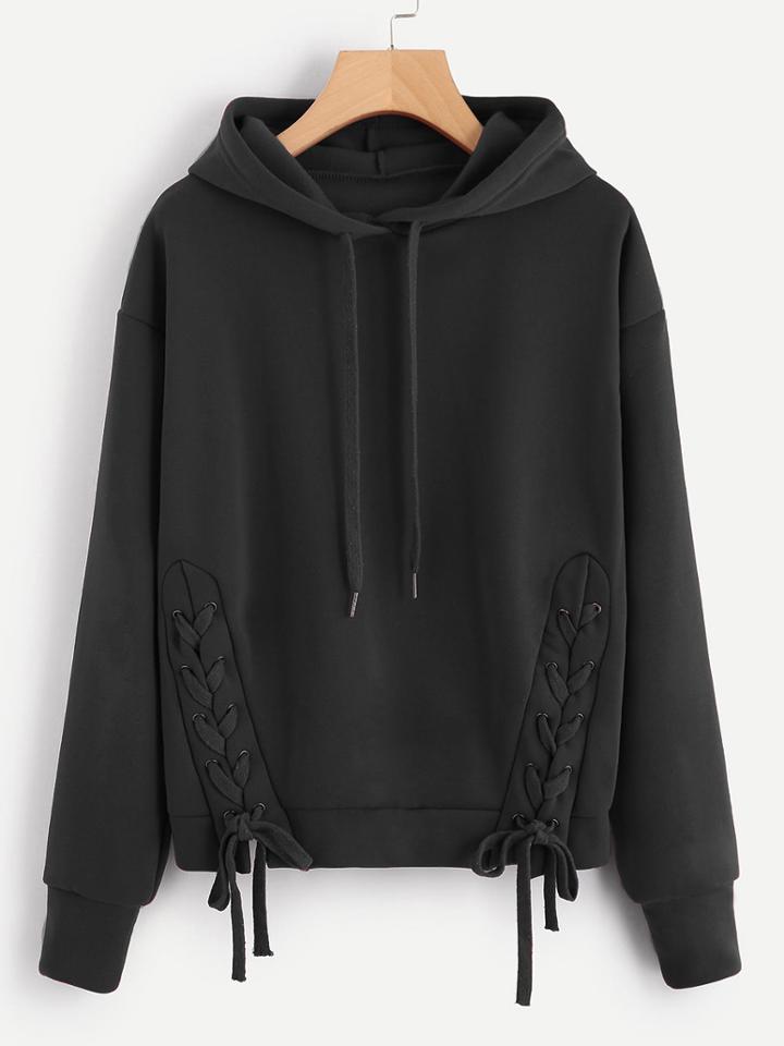 Shein Lace Up Side Hoodie