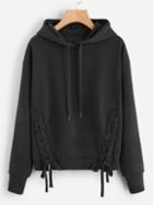 Shein Lace Up Side Hoodie