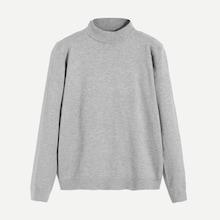 Shein Men Stand Collar Solid Jumper