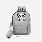 Shein Cartoon Print Backpack With Pencil Case