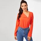 Shein Button Front Tunic Top