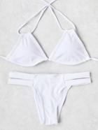 Shein Side Cutout Triangle Bikini Set