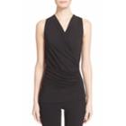 Shein Black V Neck Ruched Tank Top