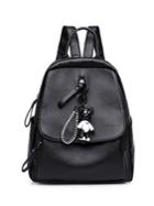 Shein Keychain Embellished Flap Backpack