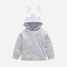 Shein Toddler Girls Solid Hoodie