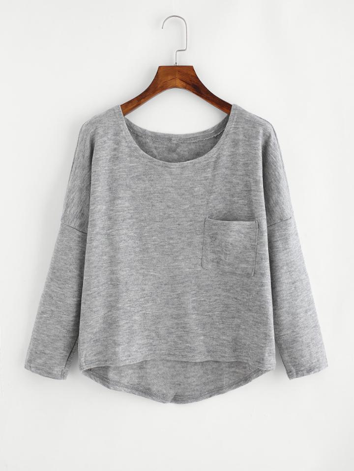 Shein Drop Shoulder High Low Jumper