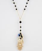 Shein Bead Hand Evil Eye Peace Multielement Antique Necklace