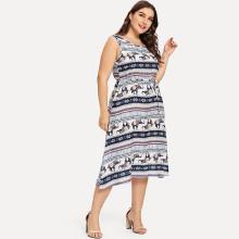 Shein Plus Random Print Dress