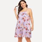 Shein Plus Floral Print Cami Dress