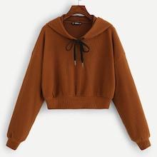 Shein Drop Shoulder Textured Hoodie
