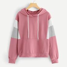 Shein Plus Cut And Sew Hooded Sweatshirt