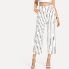 Shein Double Button Striped Culotte Pants