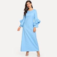 Shein Ruffle Sleeve Longline Dress