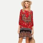 Shein Mixed Print Smock Tunic Dress