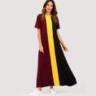 Shein Cut And Sew Colorblock Dress