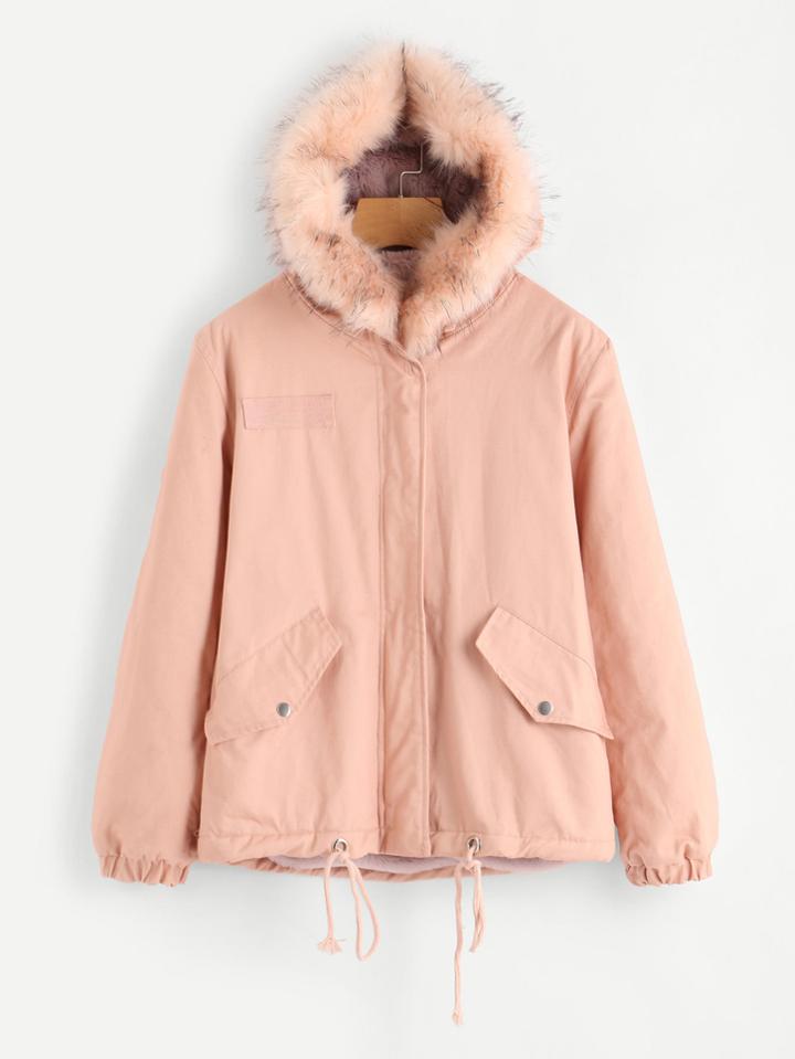 Shein Faux Shearling-lined Parka