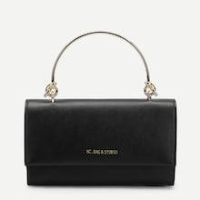 Shein Flap Pu Satchel Bag With Metal Handle