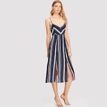 Shein V Neck Striped Cami Dress