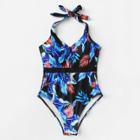 Shein Plus Leaf Print Swimsuit