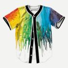 Shein Men Paint Drip Print High Low Blouse