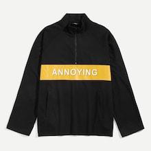 Shein Men Zip Half Placket Letter Print Sweatshirt