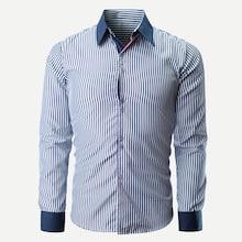 Shein Men Single Breasted Striped Shirt