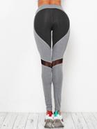 Shein Active Contrast Paneled Marled Leggings