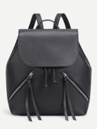 Shein Double Zipper Front Flap Backpack