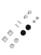 Shein Silver Tone Multi Modelling Earring Set 6pcs