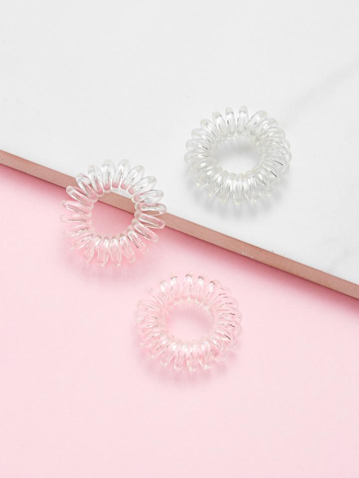 Shein Clear Coil Hair Ties 3pcs