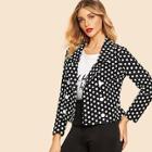 Shein 70s Double Breasted Polka Dot Coat