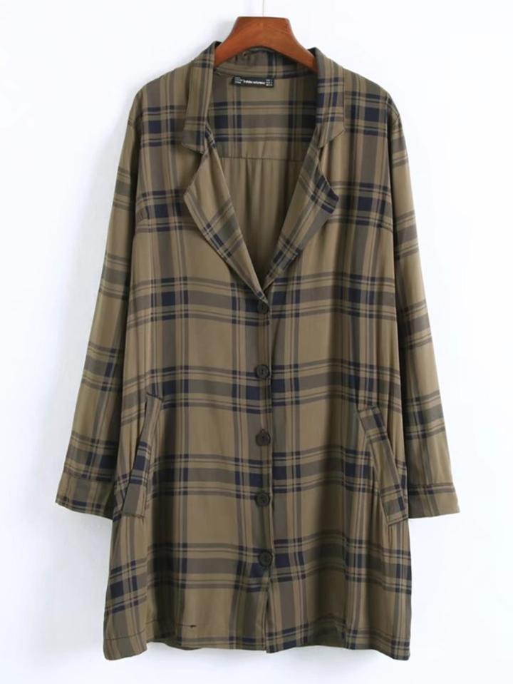 Shein Plaid Boyfriend Shirt Dress