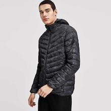 Shein Men Camo Print Hooded Puffer Coat