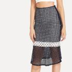 Shein Fishnet Zip Up Side Skirt