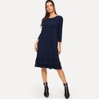 Shein Layered Ruffle Solid Dress