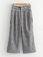 Shein Frill Waist Gingham Pants