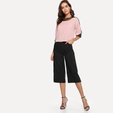 Shein Mesh Contrast Top With Pants