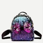 Shein Bow Sequins Decor Backpack