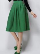 Shein Green High Waist Plaid Skirt