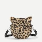 Shein Faux Fur Leopard Ear Shaped Crossbody Bag