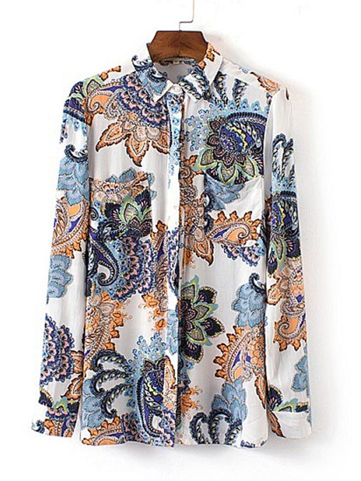 Shein Paisley Print Tunic Blouse
