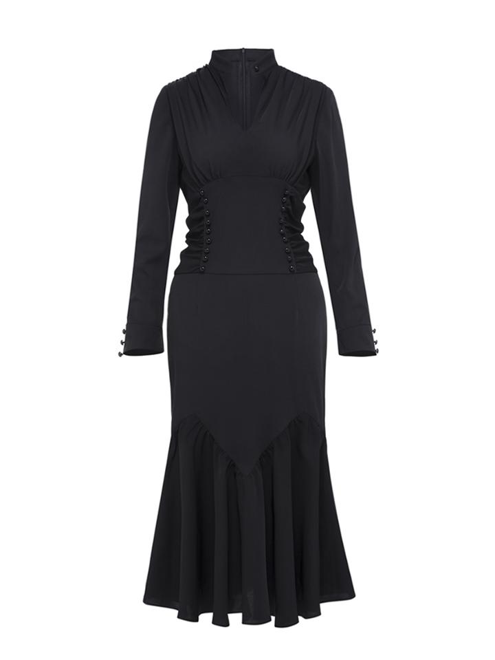 Shein Faux Pearl Detail Fishtail Dress
