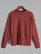 Shein Rust Long Sleeve Sweatshirt