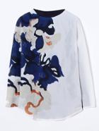 Shein Flower Print Long Sleeve Tee
