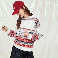 Shein Christmas Drawstring Hoodie