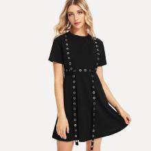 Shein Ring Detail Strap Dress