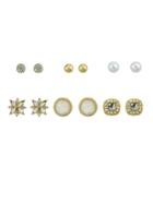Shein 6 Pairs/set Gold-color Cute Earrings